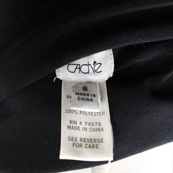 Vintage Cache One Shoulder Black Jersey Grecian Crystal Formal Dress Gown New 6 - Picture 10 of 16